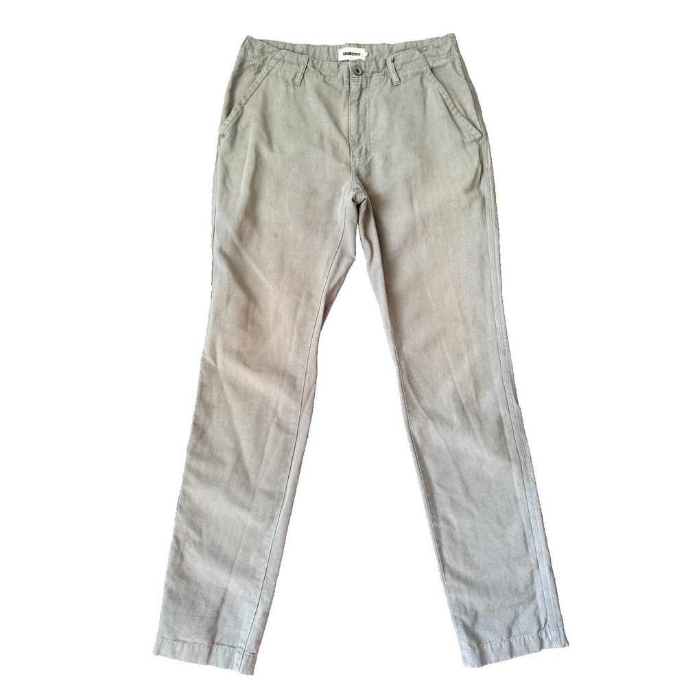 Taylor Stitch Khaki Chino Pants Mens Size 31 Slim Straight Organic Cotton Casual